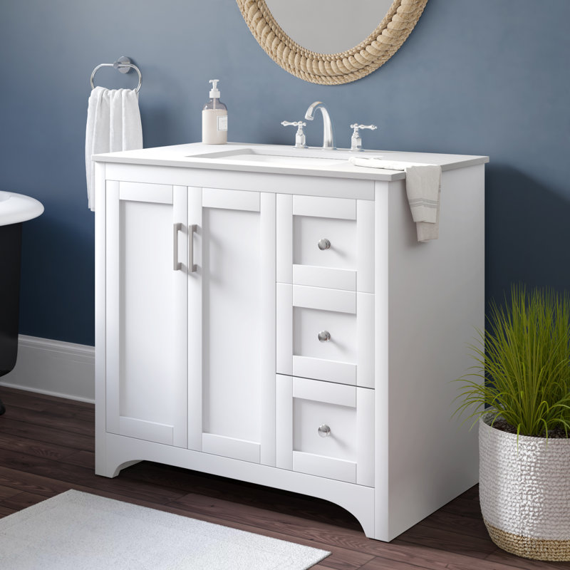 Beachcrest Home Hiroko 36" Single Bathroom Vanity Set & Reviews Wayfair